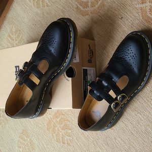 Like new Dr Marten's black brogue Mary Janes, worn once
